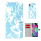 For Samsung Galaxy A40 Cloud Fog Pattern Horizontal Flip Leather Case with Holder & Card Slot & Wallet(Sky Blue) - 1