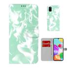 For Samsung Galaxy A41 Cloud Fog Pattern Horizontal Flip Leather Case with Holder & Card Slot & Wallet(Mint Green) - 1
