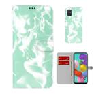 For Samsung Galaxy A51 4G Cloud Fog Pattern Horizontal Flip Leather Case with Holder & Card Slot & Wallet(Mint Green) - 1