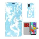 For Samsung Galaxy A51 4G Cloud Fog Pattern Horizontal Flip Leather Case with Holder & Card Slot & Wallet(Sky Blue) - 1