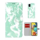 For Samsung Galaxy A71 5G Cloud Fog Pattern Horizontal Flip Leather Case with Holder & Card Slot & Wallet(Mint Green) - 1