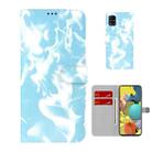 For Samsung Galaxy A71 5G Cloud Fog Pattern Horizontal Flip Leather Case with Holder & Card Slot & Wallet(Sky Blue) - 1