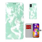For Samsung Galaxy M31s Cloud Fog Pattern Horizontal Flip Leather Case with Holder & Card Slot & Wallet(Mint Green) - 1