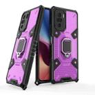 For Xiaomi Redmi K40 Space PC+TPU Shockproof Case with Ring Holder(Purple) - 1