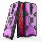 For Xiaomi Redmi Note 8 Pro Space PC+TPU Shockproof Case with Ring Holder(Purple) - 1