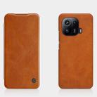 For Xiaomi Mi 11 Pro NILLKIN QIN Series Crazy Horse Texture Horizontal Flip Leather Case with Card Slot(Brown) - 1