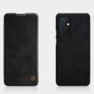 For OnePlus 9R NILLKIN QIN Series Crazy Horse Texture Horizontal Flip Leather Case with Card Slot(Black) - 1