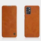 For OnePlus 9R NILLKIN QIN Series Crazy Horse Texture Horizontal Flip Leather Case with Card Slot(Brown) - 1