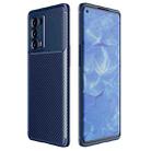 For OPPO Reno6 Pro+ 5G Carbon Fiber Texture Shockproof TPU Case(Blue) - 1