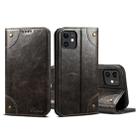For iPhone 11 Baroque Simple Horizontal Flip Leather Case, with Holder & Card Slots & Wallet(Black) - 1