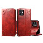 For iPhone 11 Baroque Simple Horizontal Flip Leather Case, with Holder & Card Slots & Wallet(Red) - 1