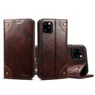 For iPhone 11 Pro Baroque Simple Horizontal Flip Leather Case, with Holder & Card Slots & Wallet(Dark Brown) - 1