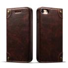 For iPhone SE 2022 / SE 2020 / 8 / 7 Baroque Simple Horizontal Flip Leather Case with Holder & Card Slots & Wallet(Dark Brown) - 1