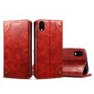 For iPhone XR Baroque Simple Horizontal Flip Leather Case with Holder & Card Slots & Wallet(Red) - 1