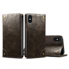 For iPhone XS Max Baroque Simple Horizontal Flip Leather Case, with Holder & Card Slots & Wallet(Black) - 1