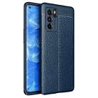 For OPPO Reno6 Pro 5G Litchi Texture TPU Shockproof Case(Blue) - 1