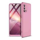 For OPPO F19 / A74 4G GKK Three Stage Splicing Full Coverage PC Case(Rose Gold) - 1