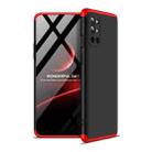 For OnePlus 9R GKK Three Stage Splicing Full Coverage PC Case(Black Red) - 1