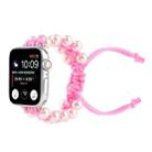 Umbrella Rope Bead Nylon Watch Band For Apple Watch Ultra 49mm / Series 8&7 45mm / SE 2&6&SE&5&4 44mm / 3&2&1 42mm(Pink) - 1