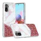 For Xiaomi Redmi Note 10 Marble Pattern Soft TPU Protective Case(Colorblock) - 1