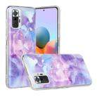 For Xiaomi Redmi Note 10 Pro Marble Pattern Soft TPU Protective Case(Purple) - 1