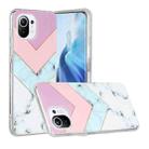 For Xiaomi Mi 11 Lite Marble Pattern Soft TPU Protective Case(Tricolor) - 1