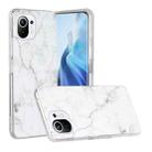 For Xiaomi Mi 11 Lite Marble Pattern Soft TPU Protective Case(White) - 1