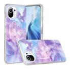 For Xiaomi Mi 11 Lite Marble Pattern Soft TPU Protective Case(Purple) - 1