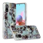 For Xiaomi Redmi Note 10 Marble Pattern Soft TPU Protective Case(Brown) - 1