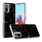 For Xiaomi Redmi Note 10 Marble Pattern Soft TPU Protective Case(Black) - 1