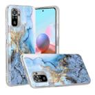 For Xiaomi Redmi Note 10 Marble Pattern Soft TPU Protective Case(Blue) - 1