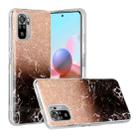 For Xiaomi Redmi Note 10 Marble Pattern Soft TPU Protective Case(Black Gold) - 1