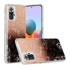 For Xiaomi Redmi Note 10 Pro Marble Pattern Soft TPU Protective Case(Black Gold) - 1