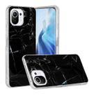 For Xiaomi Mi 11 Lite Marble Pattern Soft TPU Protective Case(Black) - 1