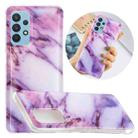 For Samsung Galaxy A32 4G Marble Pattern Soft TPU Protective Case(Purple) - 1