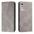 For LG Velvet Skin Feel Magnetic S-type Solid Color Horizontal Flip Leather Case with Holder & Card Slot & Wallet(Grey) - 1