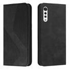 For LG Velvet 2 Pro Skin Feel Magnetic S-type Solid Color Horizontal Flip Leather Case with Holder & Card Slot & Wallet(Black) - 1