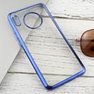 For Huawei Mate 30 Transparent TPU Anti-Drop And Waterproof Mobile Phone Protective Case(Blue) - 1