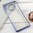 For Huawei Mate 30 Pro Transparent TPU Anti-Drop And Waterproof Mobile Phone Protective Case(Blue) - 1