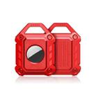 Armor Anti-scratch Shockproof TPU Protective Cover Case with Keychain Hook Loop for AirTag(Red) - 1