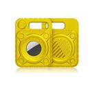 Punk Armor Anti-scratch Shockproof TPU Protective Cover Case with Keychain Hook Loop for AirTag(Yellow) - 1