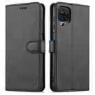 For Samsung Galaxy A12 5G AZNS Skin Feel Calf Texture Horizontal Flip Leather Case with Card Slots & Holder & Wallet(Black) - 1