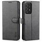 For Samsung Galaxy A52 5G / 4G AZNS Skin Feel Calf Texture Horizontal Flip Leather Case with Card Slots & Holder & Wallet(Black) - 1
