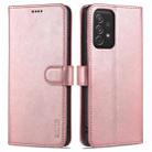 For Samsung Galaxy A72 5G / 4G AZNS Skin Feel Calf Texture Horizontal Flip Leather Case with Card Slots & Holder & Wallet(Rose Gold) - 1