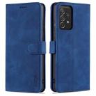 For Samsung Galaxy A72 5G / 4G AZNS Skin Feel Calf Texture Horizontal Flip Leather Case with Card Slots & Holder & Wallet(Blue) - 1