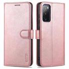 For Samsung Galaxy S20 FE / S20 Lite / S20 Fan Edition / S20 FE 5G / S20 FE 2022 AZNS Skin Feel Calf Texture Horizontal Flip Leather Case with Card Slots & Holder & Wallet(Rose Gold) - 1