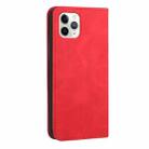 Skin Feel Magnetic S-type Solid Color Horizontal Flip Leather Case with Holder & Card Slot & Wallet For iPhone 11 Pro(Red) - 3