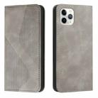 Skin Feel Magnetic S-type Solid Color Horizontal Flip Leather Case with Holder & Card Slot & Wallet For iPhone 11 Pro(Grey) - 1