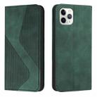 Skin Feel Magnetic S-type Solid Color Horizontal Flip Leather Case with Holder & Card Slot & Wallet For iPhone 11 Pro(Green) - 1