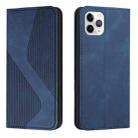 Skin Feel Magnetic S-type Solid Color Horizontal Flip Leather Case with Holder & Card Slot & Wallet For iPhone 11 Pro(Blue) - 1